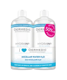 Dermedic Hydrain 3 Płyn micelarny do demakijażu, 2 x 500 ml - Płyny micelarne - miniaturka - grafika 1