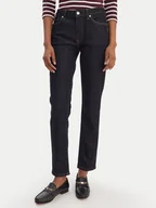 Spodnie damskie - Tommy Hilfiger Jeansy WW0WW47685 Granatowy Slim Fit - miniaturka - grafika 1