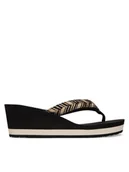 Klapki i japonki damskie - Tommy Hilfiger Japonki Rope Strap FW0FW09197 Czarny - miniaturka - grafika 1