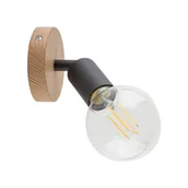 Lampy ścienne - Simply Wood kinkiet 1-punktowy czarny 4746 - miniaturka - grafika 1
