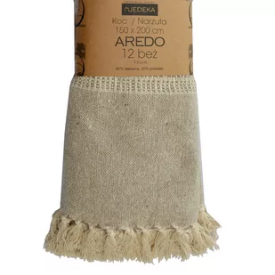 Koc 150 x 200 Bawełniany Boho Aredo 11 Beż - Koce - miniaturka - grafika 2