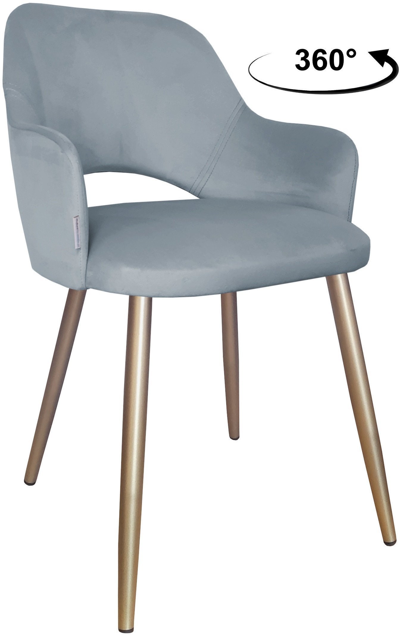 Krzesło obrotowe Milano podstawa złota BL06