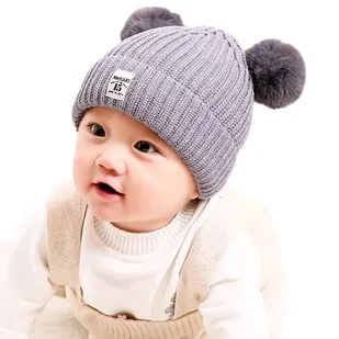 Czapka dziecięca Lovely-Grey KP21587 - Czapki dla dzieci - miniaturka - grafika 1