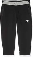 Spodnie damskie - Nike Damskie spodnie W Nsw Tch Flc Cb czarny/biały XXL - miniaturka - grafika 1