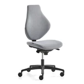 Podnóżki, podpórki, podkładki - Krzesło biurowe HURRAY, niskie oparcie, niebieskoszary - miniaturka - grafika 1