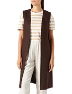 Kamizelki damskie - GERRY WEBER Kamizelka damska z tkaniny, Dark Brown, - miniaturka - grafika 1
