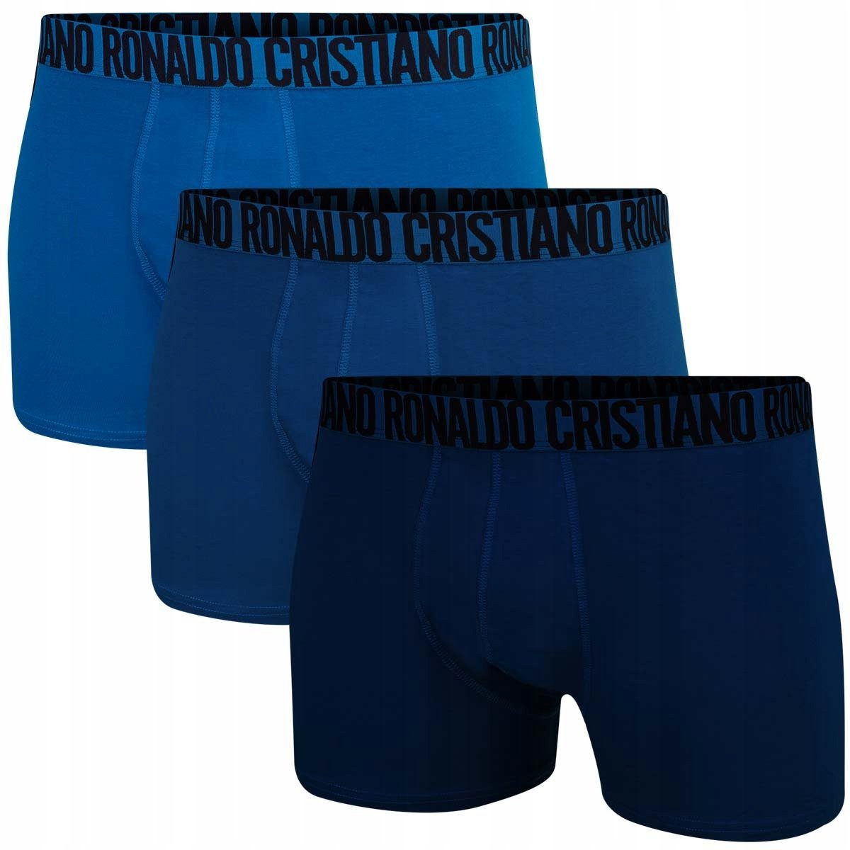 CR7 BOKSERKI MĘSKIE MAJTKI TRUNK 3 PAK TURKUSOWE/MORSKIE/GRANATOWE r.XL