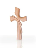 Dewocjonalia - Krzyż z drewna bukowego nowoczesny - miniaturka - grafika 1