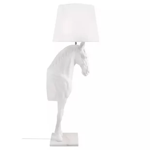 King Home Lampa podłogowa KOŃ HORSE STAND S biała - włókno szklane JB001S.WHITE - Lampy stojące - miniaturka - grafika 1