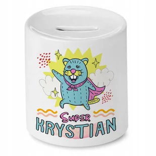 Skarbonka 330 ml Dla Krystiana Syna Dziecka z Nadrukiem ze Zdjęciem - Skarbonki - miniaturka - grafika 1