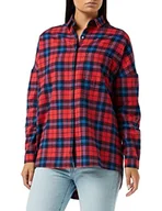 Bluzki damskie - Replay Bluzka damska, Wielokolorowy (Blue/Red/Azule 10), XXS - miniaturka - grafika 1