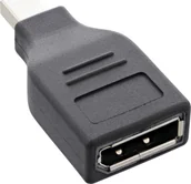 Złącza, przejściówki, adaptery - InLine DisplayPort Mini - DisplayPort czarny 17196B - miniaturka - grafika 1