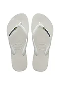 Klapki i japonki damskie - Havaianas Damskie japonki Slim Brasil z logo, biały, 33/34 EU - miniaturka - grafika 1