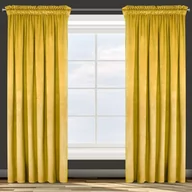 Zasłony - Eurofirany Zasłona welwetowa Rosa na taśmie 140x300 Musztardowa ex-z-rosa-muszt-140x300-t - miniaturka - grafika 1