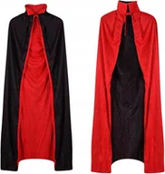 Stroje karnawałowe - PELERYNA DWUSTRONNA CZARODZIEJ WAMPIR DRAKULA STRÓJ HALLOWEEN DOROSŁYCH - miniaturka - grafika 1