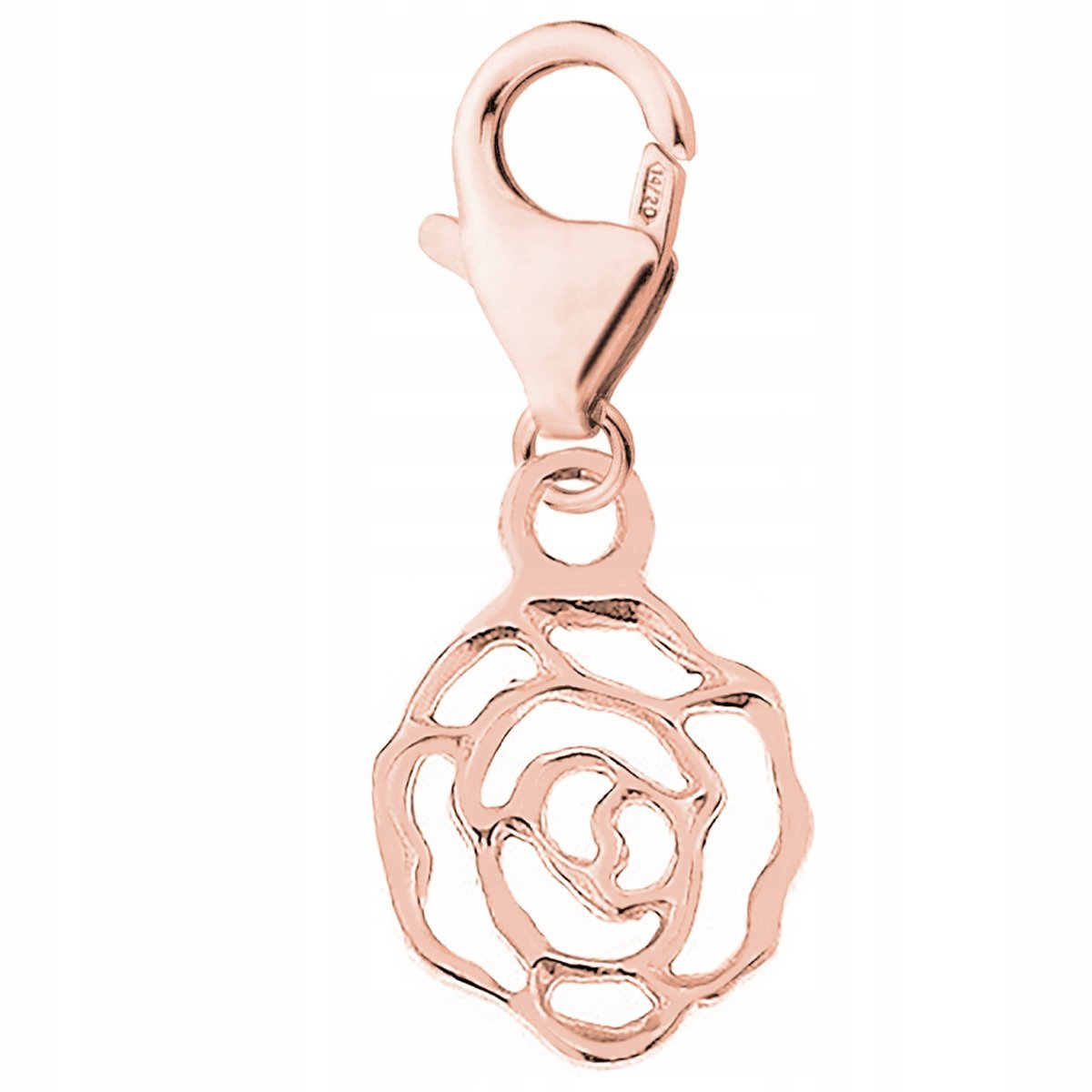 Zawieszka Róża Kwiatek różowe złoto srebro 925