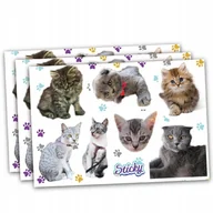 Scrapbooking - Naklejki KOTY na laptopa, zeszyt wodoodporne MIX 8 sztuk - miniaturka - grafika 1