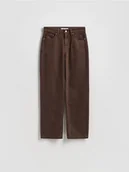 Spodnie damskie - Reserved - Jeansy straight fit - dark grey jeans - miniaturka - grafika 1