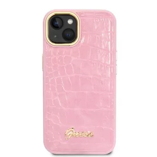 Guess GUHCP14MHGCRHP iPhone 14 Plus 6,7" różowy/pink hardcase Croco Collection - Etui i futerały do telefonów Guess GUHCP14MHGCRHP iPhone 14 Plus 6,7" różowy/pink hardcase Croco Collection - Etui i futerały do telefonów - miniaturka - grafika 3