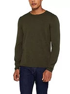 Swetry męskie - edc by ESPRIT sweter męski 997cc2i800, 350/khaki Green, XS - miniaturka - grafika 1