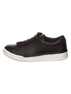 Trampki damskie - Clarks Skórzane sneakersy w kolorze czarnym - miniaturka - grafika 1