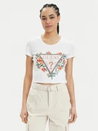 Koszulki i topy damskie - Guess T-Shirt W4GI24 J1314 Biały Slim Fit - miniaturka - grafika 1