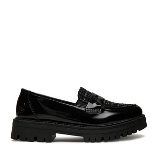 Loafersy Rieker 47550-00 Czarny - Półbuty damskie - miniaturka - grafika 1