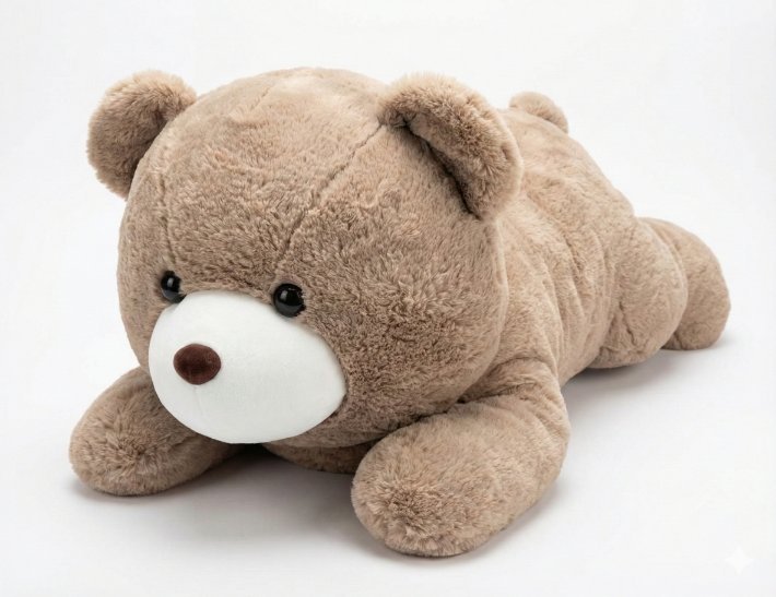 Duży Miś Pluszowy Leżący 65cm - Miękka Maskotka Prezent