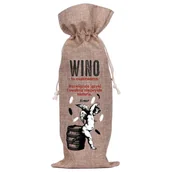 Ozdoby bożonarodzeniowe - Worek Na Butelkę Lniany - Wino (26) - miniaturka - grafika 1