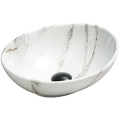 Umywalki - Mexen Elza umywalka nablatowa 40 x 33 cm biała kamień - 21014093 - miniaturka - grafika 1