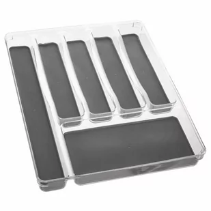 5five Simple Smart Organizer do szuflady na sztućce pojemnik 6 przegródek tworzywo sztuczne 40 x 32 cm B07H2JXH7W - Akcesoria do sztućców - miniaturka - grafika 1