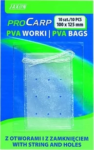 Jaxon Worek Pva ze sznurkiem i otworami 100x180mm - Inne akcesoria dla wędkarzy - miniaturka - grafika 1