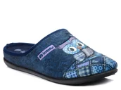 Kapcie damskie - Ciepłe kapcie damskie pantofle domowe zakryte Inblu GF-18 granatowe-36 - miniaturka - grafika 1