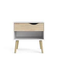 Szafki nocne - Biała szafka nocna Tvilum Oslo - miniaturka - grafika 1