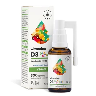 Witamina D3 Vegan dla dzieci, aerozol 30 ml - Witaminy i minerały - miniaturka - grafika 1