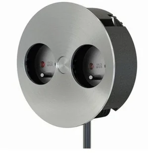 BACHMANN TWIST 2xUTE 2.0m AEH chrom matowy - Gniazdka elektryczne - miniaturka - grafika 1