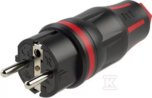 Wtyczka gumowa 16A 230V 3P IP54 TOP TAURUS2 - Kostki, złączki, wtyczki - miniaturka - grafika 1