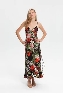 Sukienki - Sukienka w kwiatowy wzór - Femestage - grafika 1