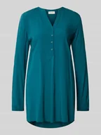 Bluzki damskie - Bluzka o kroju regular fit z kołnierzem z lamówką - miniaturka - grafika 1