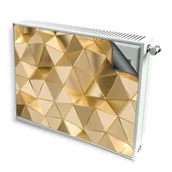 Dekoracje domu - magnes mata magnetyczna kaloryfer dekor złote trójkąty - miniaturka - grafika 1