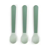 Zestawy naczyń dla dzieci - Done by Deer Łyżeczki dla Niemowląt Easy-grip 3szt Foodie Green - miniaturka - grafika 1