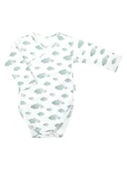 Body dla niemowląt - Chłopięce Body bawełniane długi rękaw Chmurka biały, Nicol,r.56 - miniaturka - grafika 1