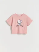 Koszulki dla dziewczynek - Reserved - T-shirt Hello Kitty - różowy - miniaturka - grafika 1