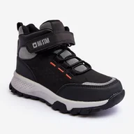 Buty dla dziewczynek - Trapery Dziecięce Memory Foam Czarne Big Star KK374121 - miniaturka - grafika 1