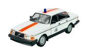 Samochody i pojazdy dla dzieci - WELLY VOLVO 240 GL POLICJA BELGIJSKA 1:24 SAMOCHÓD NOWY METALOWY MODEL - miniaturka - grafika 1