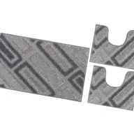 Dywaniki łazienkowe - Zestaw 3 Dywaników Mata łazienkowa Nowoczesny Miękki Absorbent Antypoślizgowy Zmywalny Szary - miniaturka - grafika 1