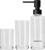 Mydelniczki i dozowniki mydła - Dozownik do mydła Pop Up transparentny z kubkami 3 el. - miniaturka - grafika 1