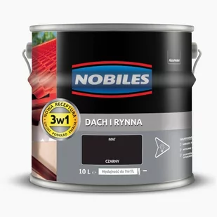 Farba Nobiles Dach i Rynna do blachy ocynkowanej czarna 10L - Farby wewnętrzne - miniaturka - grafika 1