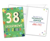 Kartki okolicznościowe i zaproszenia - Karnet LKL-041 38. urodziny - miniaturka - grafika 1