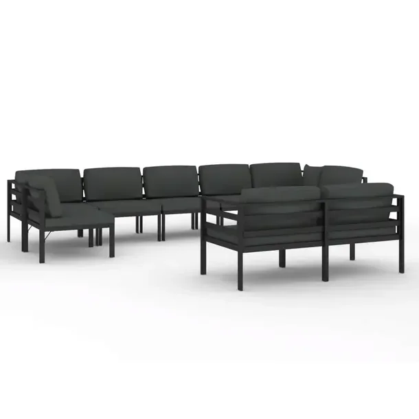 Modułowy zestaw wypoczynkowy do ogrodu antracytowy, aluminium 70 x 70 x 64